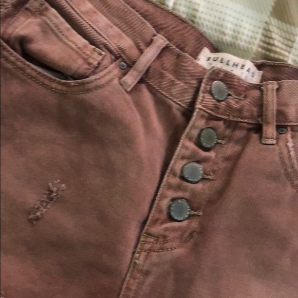 Plum Denim High-Rise Shorts - Picture 2 of 4